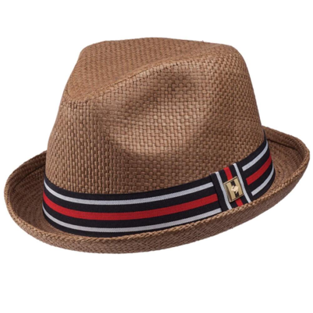 1268 Depp Natural Straw Fedora, Brown,XX-Large